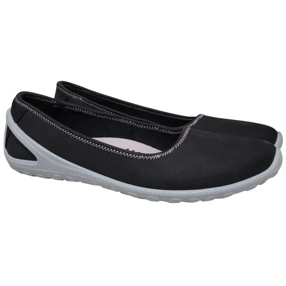 Ecco Women Biom Lite Skimmer Ballet Flat Sneakers Size EU 40 US 9 Black Grey